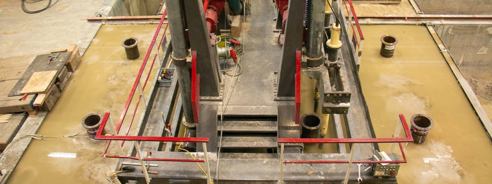 The Test setup at Deltares in 2022.